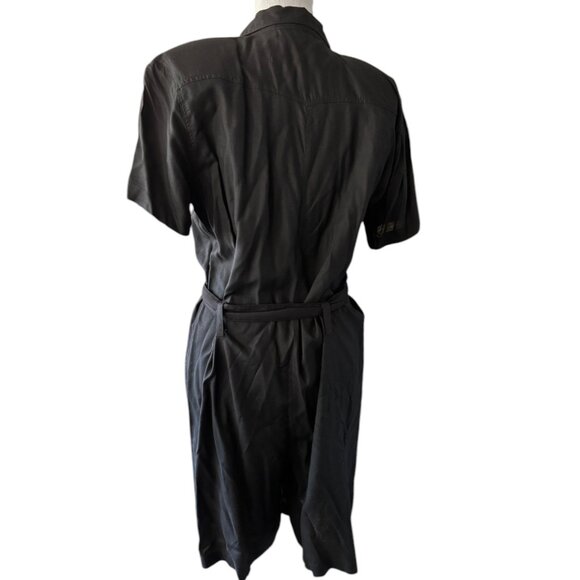 Happy Legs Vintage black short sleeve collared button up Romper sz S - Picture 6 of 6